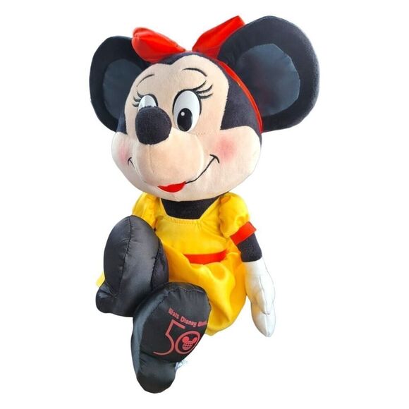 Minnie Mouse Vintage Style Walt Disney World 50th Anniversary Vault Series Plush - Picture 1 of 3